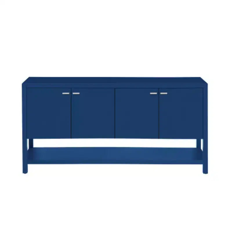 Console haute avec grand espace de rangement – MDF bleu, 76,4 cm (l) x 151,3 cm (H), Hall et Bureau