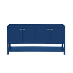 Console haute avec grand espace de rangement – MDF bleu, 76,4 cm (l) x 151,3 cm (H), Hall et Bureau