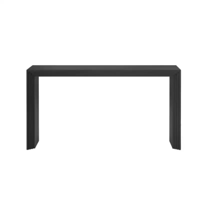 Console moderne – Placage de bois de paulownia, Noir, 31,8" l. x 59,2" H, Foyer et entrée