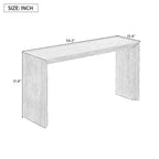 Console moderne – Placage de bois de paulownia, Noir, 31,8" l. x 59,2" H, Foyer et entrée
