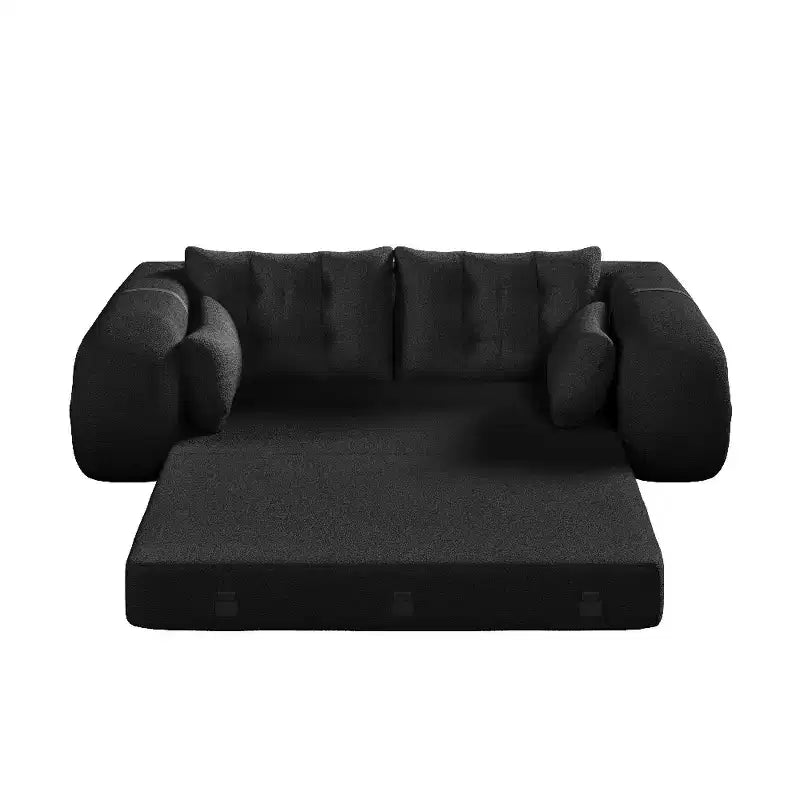 Canapé-lit convertible 3-en-1 Teddy – Fausse fourrure de mouton, 78,7 po L, capacité de 136 kg