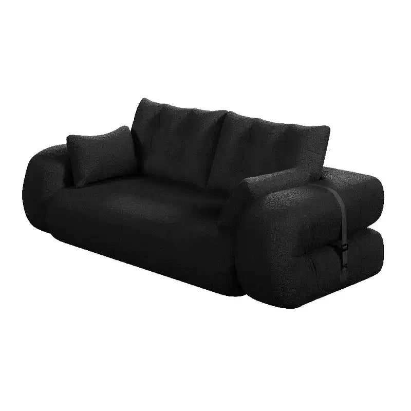 Canapé-lit convertible 3-en-1 Teddy – Fausse fourrure de mouton, 78,7 po L, capacité de 136 kg