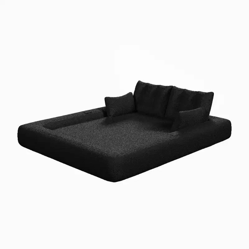 Canapé-lit convertible 3-en-1 Teddy – Fausse fourrure de mouton, 78,7 po L, capacité de 136 kg