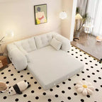 Canapé-lit convertible 3-en-1 Teddy – Fausse fourrure de mouton, 78,7 po L, capacité de 136 kg