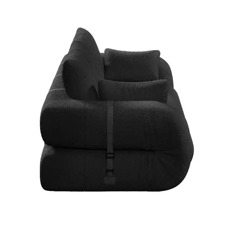 Canapé-lit convertible 3-en-1 Teddy – Fausse fourrure de mouton, 78,7 po L, capacité de 136 kg