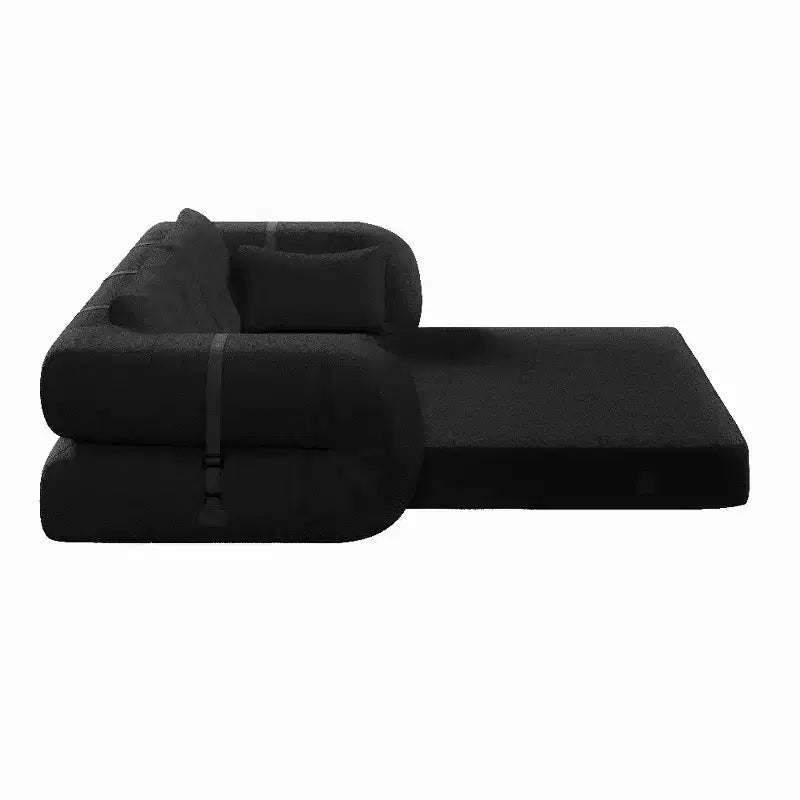 Canapé-lit convertible 3-en-1 Teddy – Fausse fourrure de mouton, 78,7 po L, capacité de 136 kg
