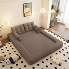 Canapé-lit convertible 3-en-1 Teddy – Fausse fourrure de mouton, 78,7 po L, capacité de 136 kg