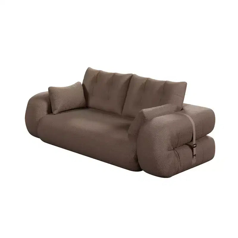 Canapé-lit convertible 3-en-1 Teddy – Fausse fourrure de mouton, 78,7 po L, capacité de 136 kg