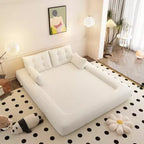 Canapé-lit convertible 3-en-1 Teddy – Fausse fourrure de mouton, 78,7 po L, capacité de 136 kg