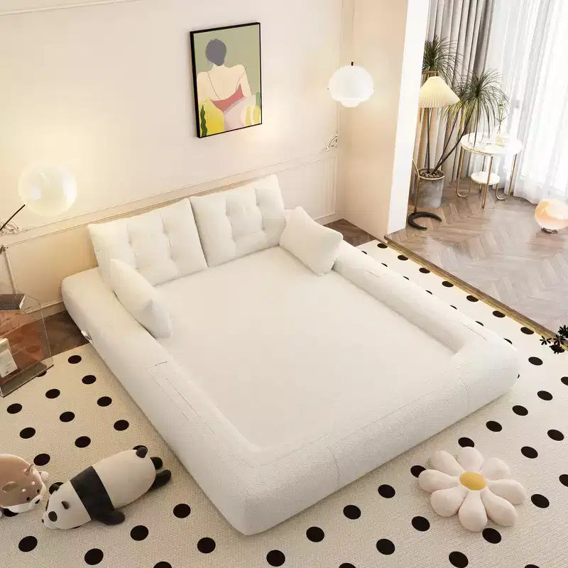 Canapé-lit convertible 3-en-1 Teddy – Fausse fourrure de mouton, 78,7 po L, capacité de 136 kg