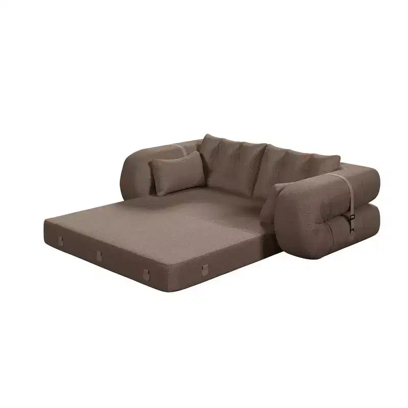Canapé-lit convertible 3-en-1 Teddy – Fausse fourrure de mouton, 78,7 po L, capacité de 136 kg
