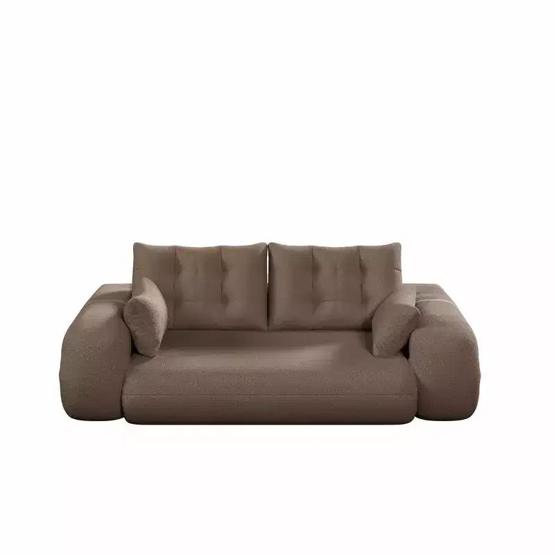 Canapé-lit convertible 3-en-1 Teddy – Fausse fourrure de mouton, 78,7 po L, capacité de 136 kg
