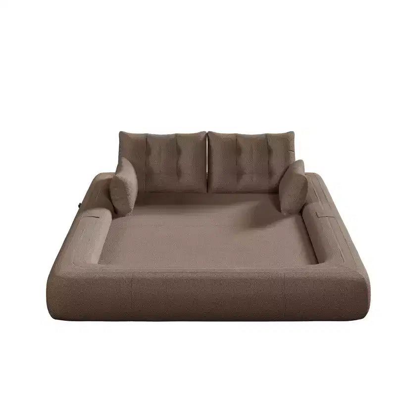 Canapé-lit convertible 3-en-1 Teddy – Fausse fourrure de mouton, 78,7 po L, capacité de 136 kg