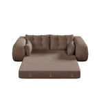 Canapé-lit convertible 3-en-1 Teddy – Fausse fourrure de mouton, 78,7 po L, capacité de 136 kg