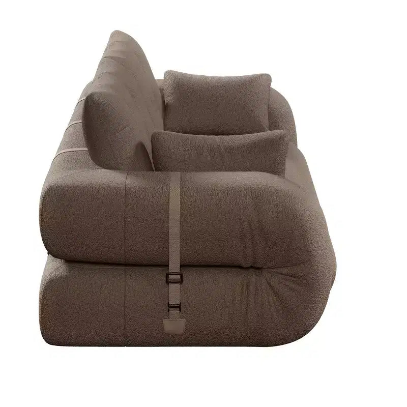 Canapé-lit convertible 3-en-1 Teddy – Fausse fourrure de mouton, 78,7 po L, capacité de 136 kg