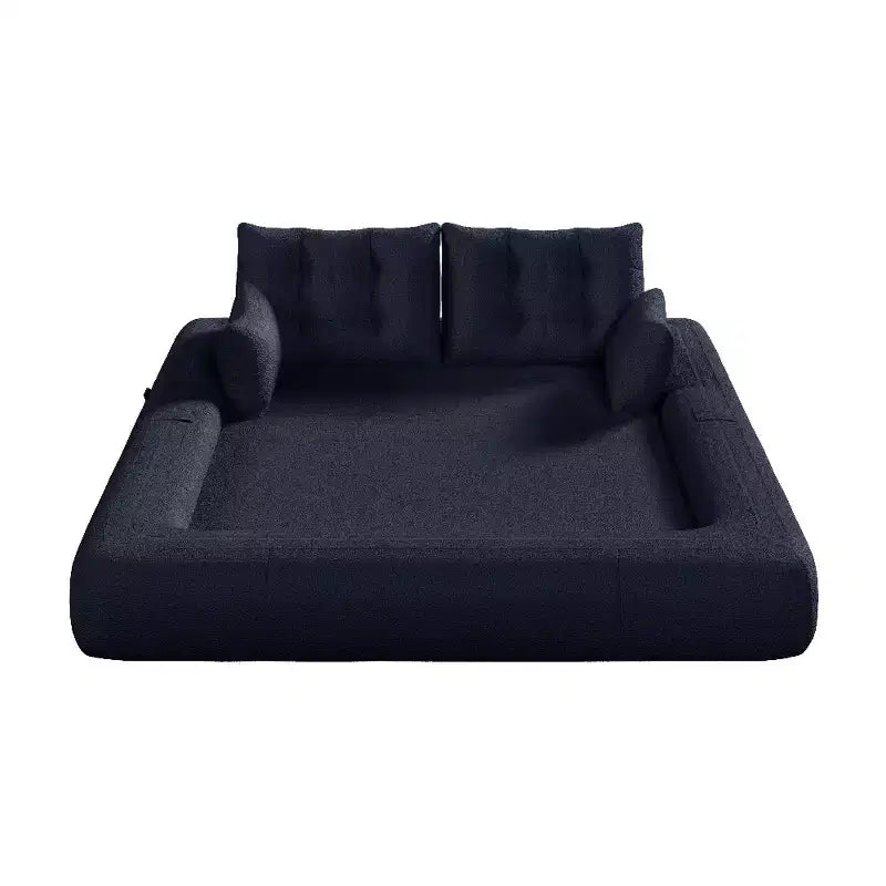 Canapé-lit convertible 3-en-1 Teddy – Fausse fourrure de mouton, 78,7 po L, capacité de 136 kg