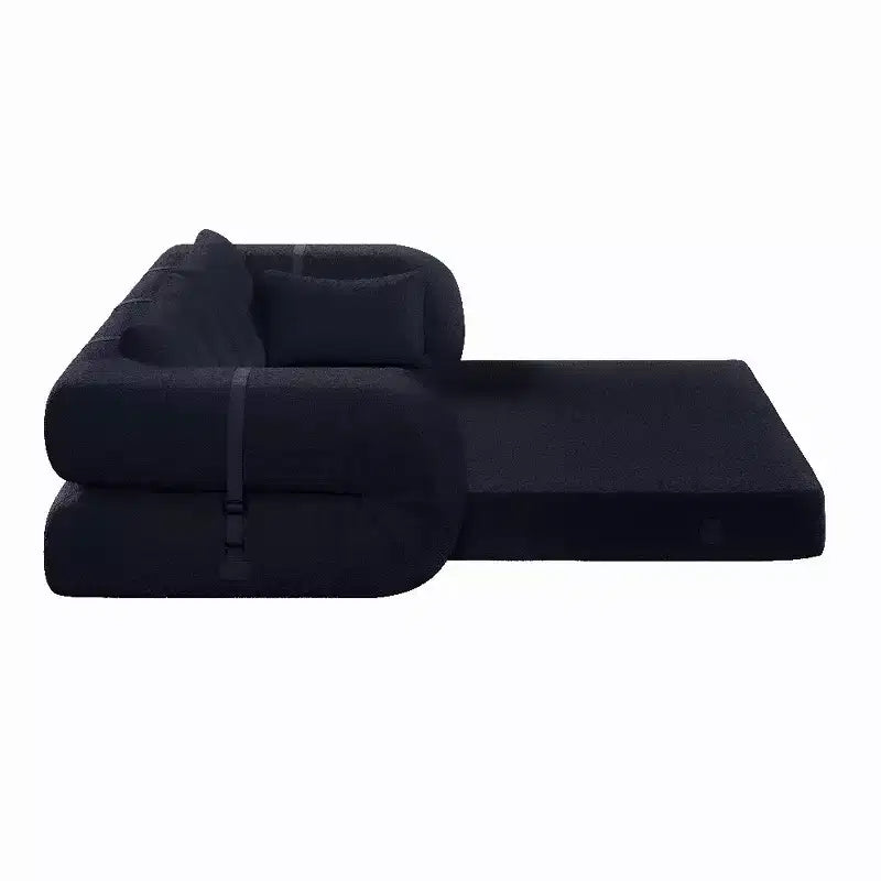 Canapé-lit convertible 3-en-1 Teddy – Fausse fourrure de mouton, 78,7 po L, capacité de 136 kg