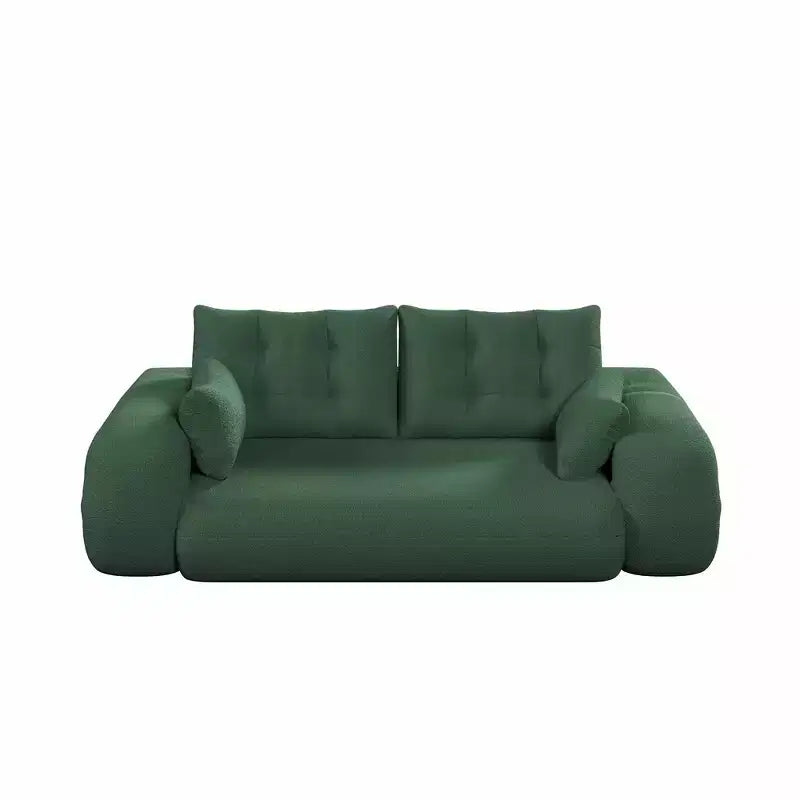 Canapé-lit convertible 3-en-1 Teddy – Fausse fourrure de mouton, 78,7 po L, capacité de 136 kg