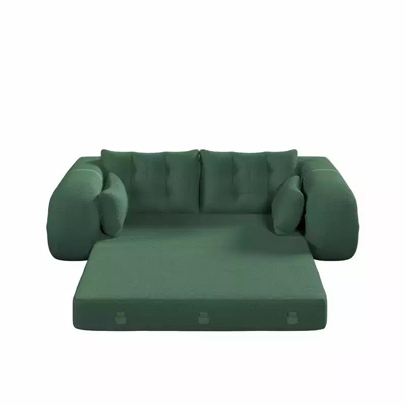 Canapé-lit convertible 3-en-1 Teddy – Fausse fourrure de mouton, 78,7 po L, capacité de 136 kg