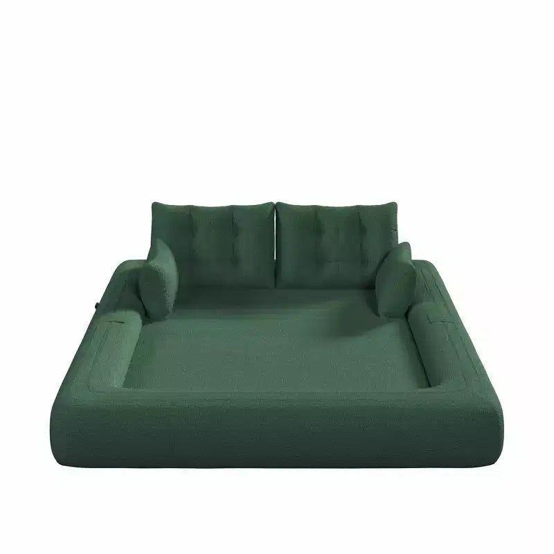 Canapé-lit convertible 3-en-1 Teddy – Fausse fourrure de mouton, 78,7 po L, capacité de 136 kg