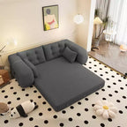 Canapé-lit convertible 3-en-1 Teddy – Fausse fourrure de mouton, 78,7 po L, capacité de 136 kg