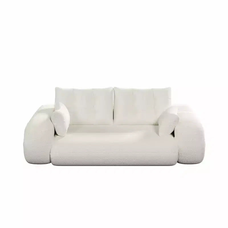 Canapé-lit convertible 3-en-1 Teddy – Fausse fourrure de mouton, 78,7 po L, capacité de 136 kg