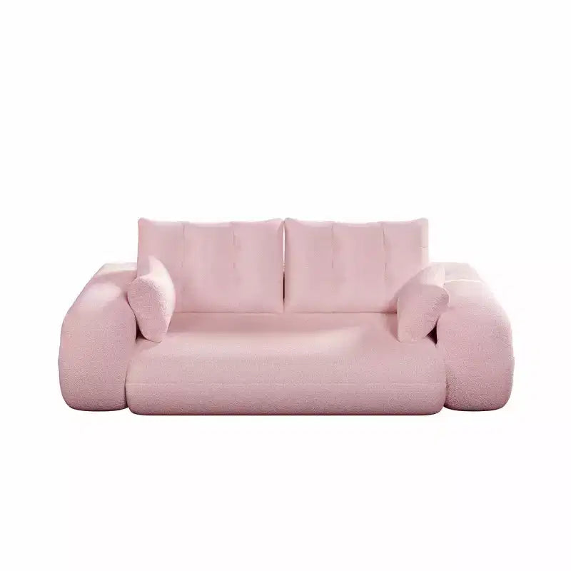 Canapé-lit convertible 3-en-1 Teddy – Fausse fourrure de mouton, 78,7 po L, capacité de 136 kg