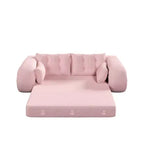 Canapé-lit convertible 3-en-1 Teddy – Fausse fourrure de mouton, 78,7 po L, capacité de 136 kg