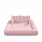 Canapé-lit convertible 3-en-1 Teddy – Fausse fourrure de mouton, 78,7 po L, capacité de 136 kg