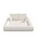 Canapé-lit convertible 3-en-1 Teddy – Fausse fourrure de mouton, 78,7 po L, capacité de 136 kg