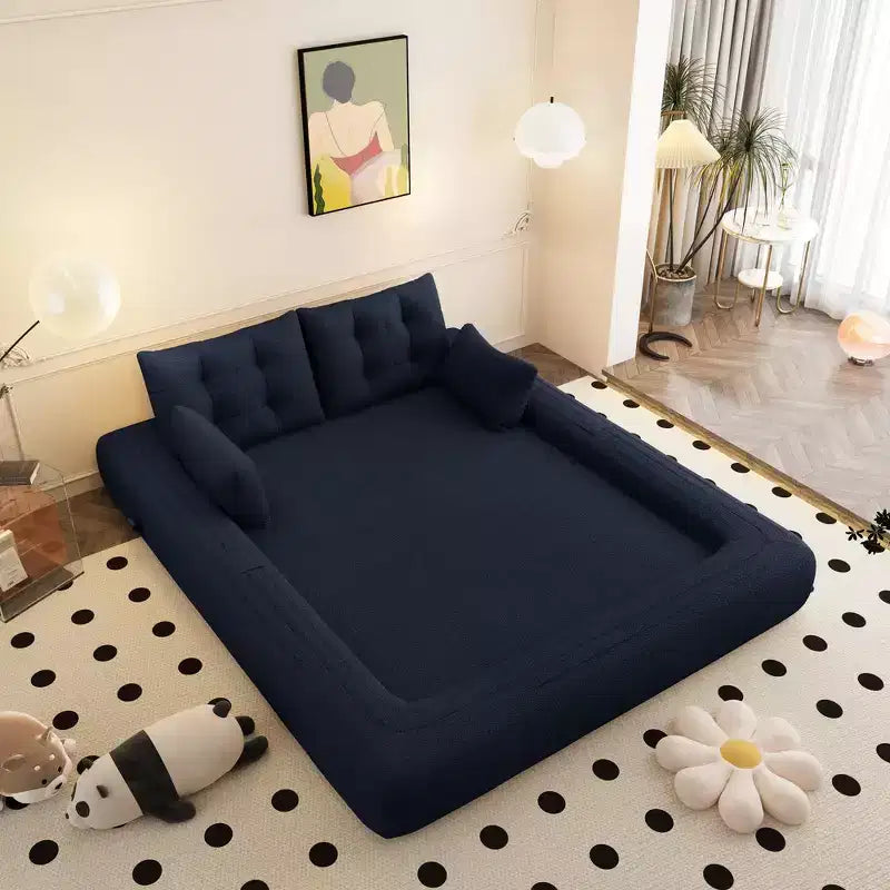 Canapé-lit convertible 3-en-1 Teddy – Fausse fourrure de mouton, 78,7 po L, capacité de 136 kg