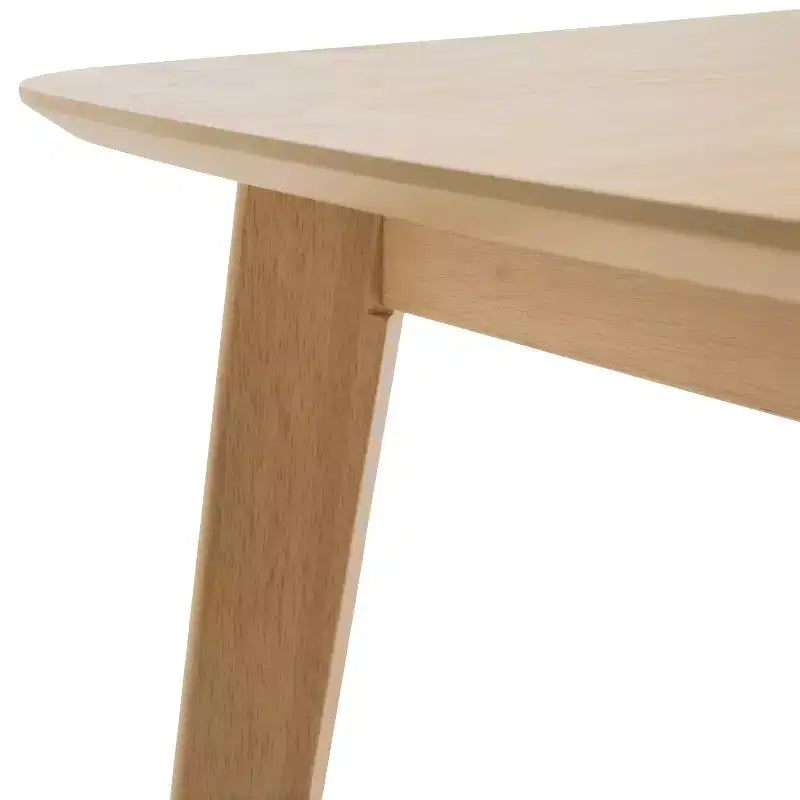 Ensemble de salle à manger 5 pièces style milieu de siècle – Table en bois d'hévéa et 4 chaises rembourrées, 4 places