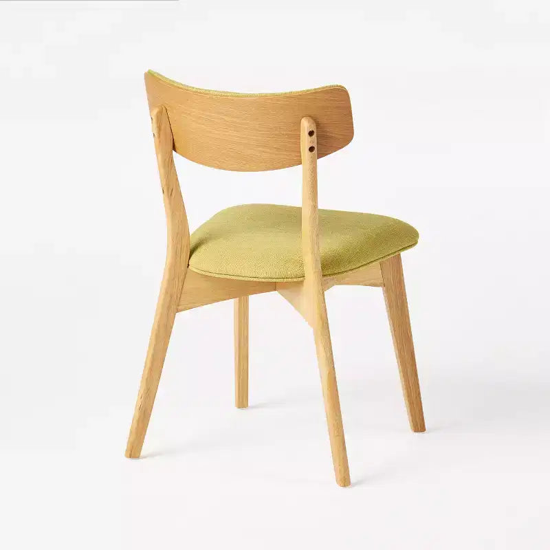 Ensemble de salle à manger 5 pièces style milieu de siècle – Table en bois d'hévéa et 4 chaises rembourrées, 4 places