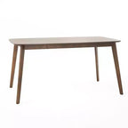 Ensemble de salle à manger 5 pièces style milieu de siècle – Table en bois d'hévéa et 4 chaises rembourrées, 4 places