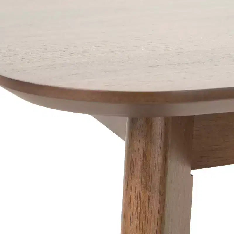 Ensemble de salle à manger 5 pièces style milieu de siècle – Table en bois d'hévéa et 4 chaises rembourrées, 4 places
