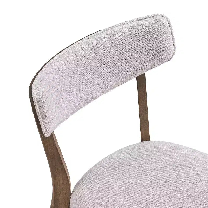 Ensemble de salle à manger 5 pièces style milieu de siècle – Table en bois d'hévéa et 4 chaises rembourrées, 4 places