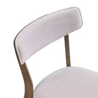 Ensemble de salle à manger 5 pièces style milieu de siècle – Table en bois d'hévéa et 4 chaises rembourrées, 4 places