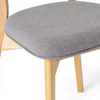 Ensemble de salle à manger 5 pièces style milieu de siècle – Table en bois d'hévéa et 4 chaises rembourrées, 4 places