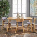 Christopher Knight Home Alma Mid Century Modern Fabric Upholstered Wood 5 Piece Dining Set