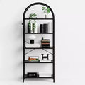 GustoWave Arched Bookshelf 5 Tier Bookcase Display Racks Tall Bookshelves Modern Storage Rack Shelf Large Wood Book Shelf for Bedroom, Living Room