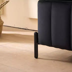 Banc ottoman de rangement en velours de 125 cm avec pieds en métal – Pour le pied de lit ou l'entrée