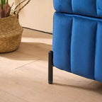Banc ottoman de rangement en velours de 125 cm avec pieds en métal – Pour le pied de lit ou l'entrée