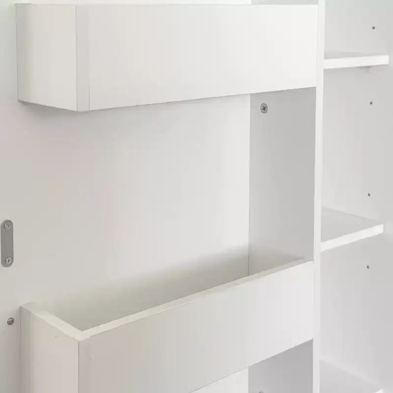 Armoire de cuisine moderne – 6 étagères, 6 rangements latéraux et étagères réglables, 180 cm de hauteur
