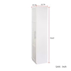 Armoire de cuisine moderne – 6 étagères, 6 rangements latéraux et étagères réglables, 180 cm de hauteur