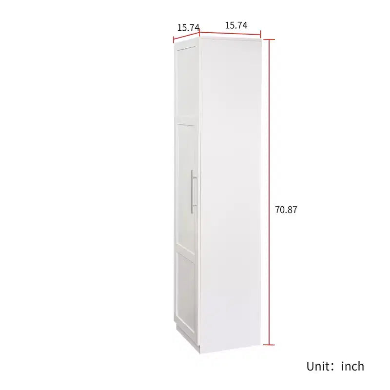 Armoire de cuisine moderne – 6 étagères, 6 rangements latéraux et étagères réglables, 180 cm de hauteur