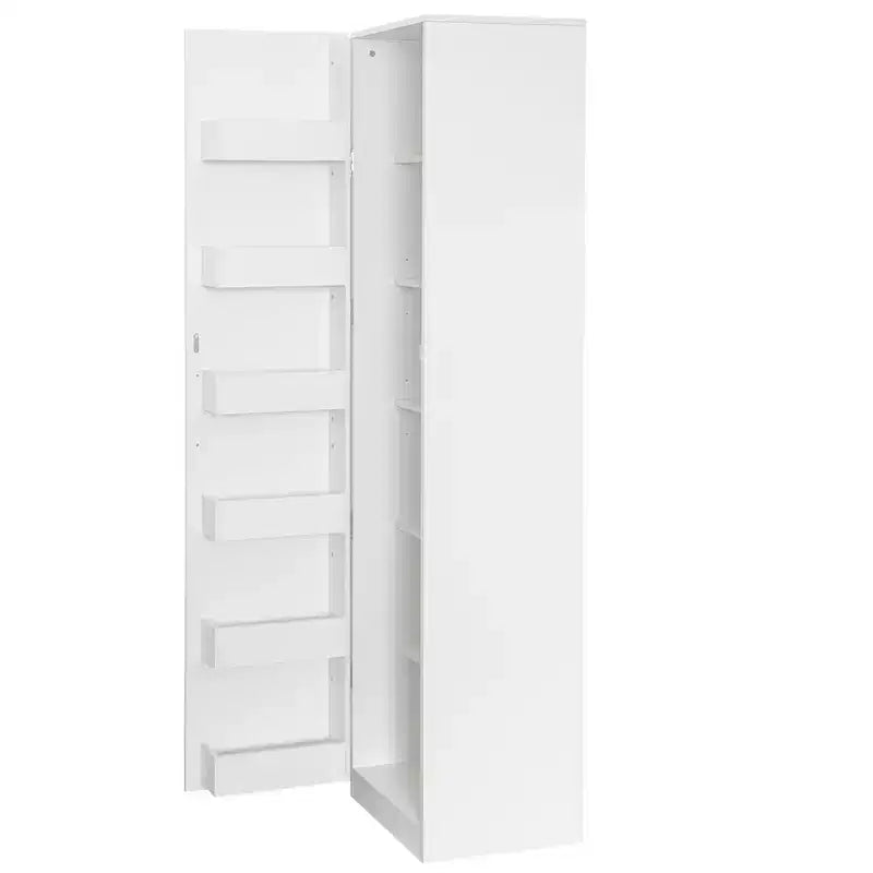 Armoire de cuisine moderne – 6 étagères, 6 rangements latéraux et étagères réglables, 180 cm de hauteur