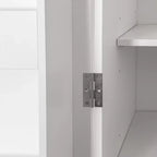 Armoire de cuisine moderne – 6 étagères, 6 rangements latéraux et étagères réglables, 180 cm de hauteur