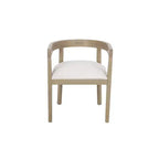 Ensemble de salle à manger rustique 7 pièces en hévéa – Table ovale 224 cm et 6 fauteuils rembourrés