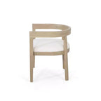 Ensemble de salle à manger rustique 7 pièces en hévéa – Table ovale 224 cm et 6 fauteuils rembourrés