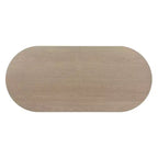 Ensemble de salle à manger rustique 7 pièces en hévéa – Table ovale 224 cm et 6 fauteuils rembourrés